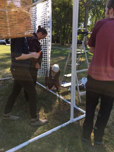 Sukkah Goes Up on Hartford Seminary Grounds