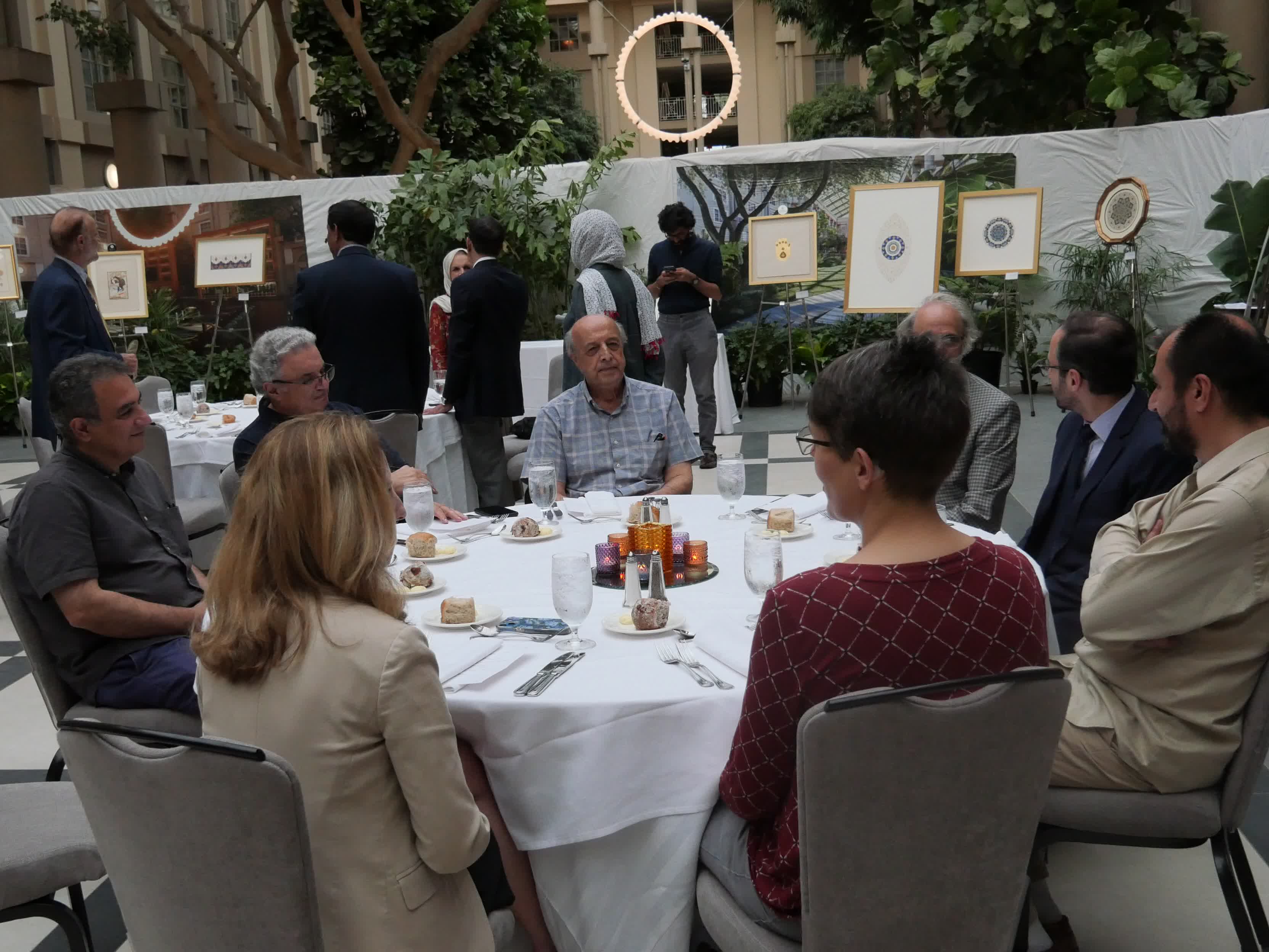 Guests seated at dinner