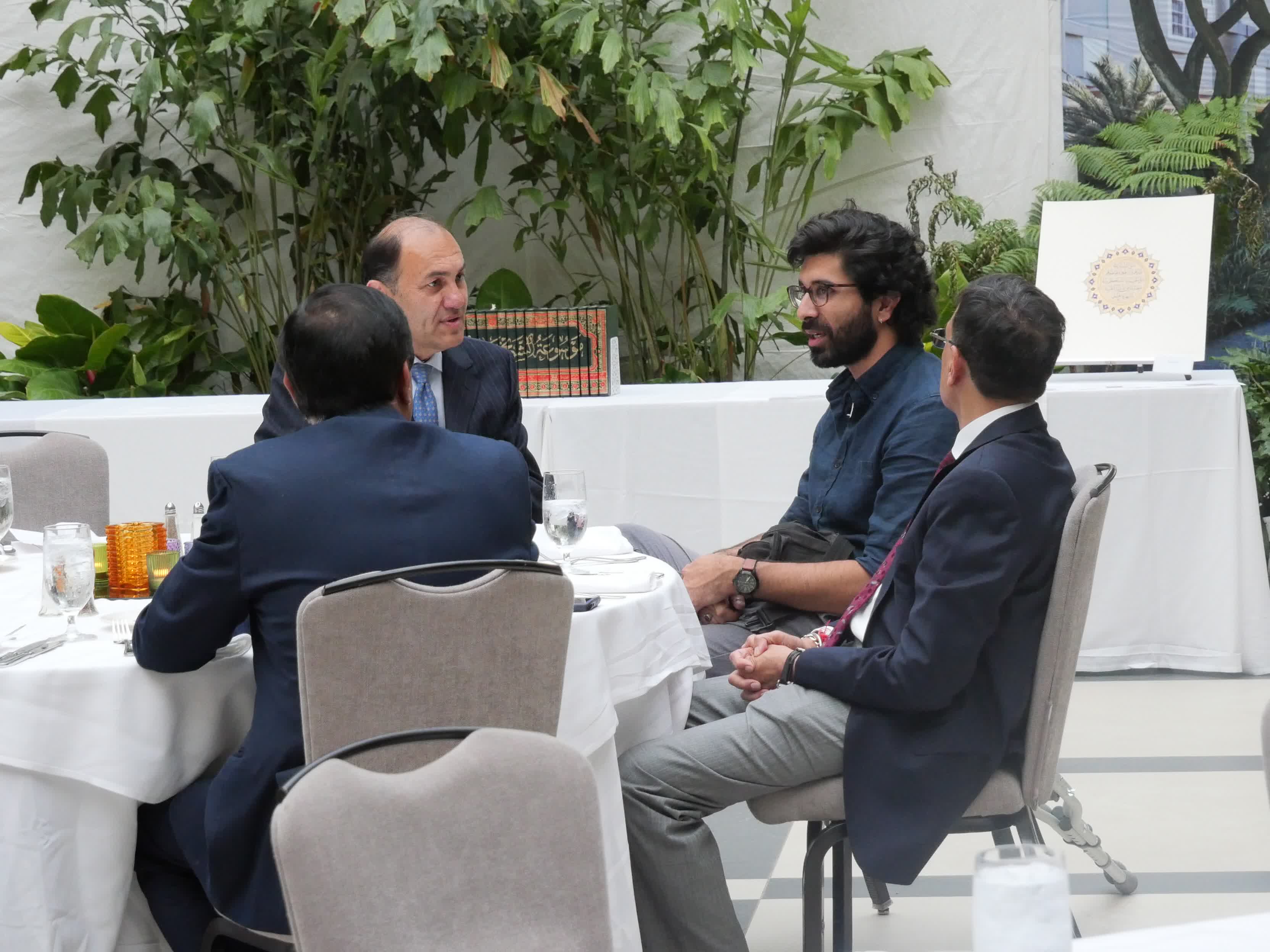 Guests seated at dinner