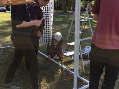 Sukkah Goes Up on Hartford Seminary Grounds