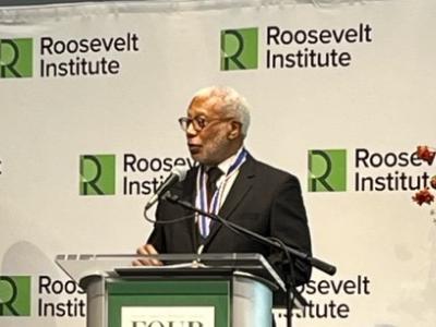 Walter Fluker at podium