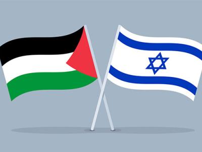 Israel and Palestine flags